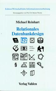 Cover of: Relationales Datenbankdesign.