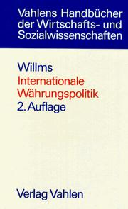 Cover of: Internationale Währungspolitik.