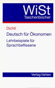 Cover of: Deutsch für Ökonomen. Lehrbeispiele für Sprachbeflissene.