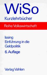 Cover of: Einführung in die Geldpolitik.