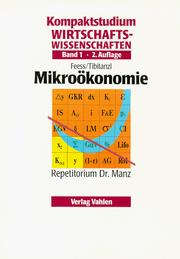 Cover of: Kompaktstudium Wirtschaftswissenschaften, Bd.1, Mikroökonomie