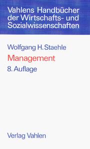 Cover of: Management. Eine verhaltenswissenschaftliche Perspektive.