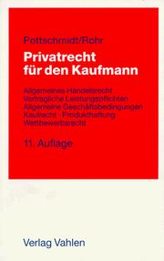 Cover of: Privatrecht für den Kaufmann.