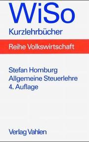Cover of: Allgemeine Steuerlehre.