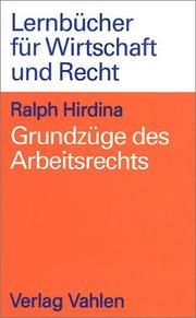 Cover of: Grundzüge des Arbeitsrechts.