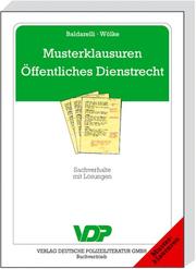 Cover of: Musterklausuren Öffentliches Dienstrecht. Sachverhalte mit Lösungen.