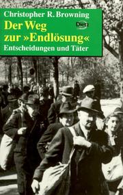 Cover of: Der Weg zur Endlösung. Entscheidungen und Täter.