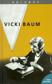 Cover of: Apropos, Bd.13, Vicki Baum