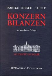 Cover of: Konzernbilanzen. Studentenausgabe.