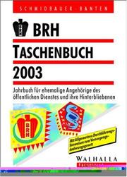 Cover of: BRH- Taschenbuch 2003. by Wilhelm Schmidbauer, Nicole Banten