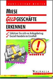 Cover of: Miese Geldgeschäfte erkennen.