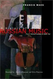 Cover of: A History of Russian Music by Francis Maes