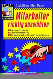 Cover of: Mitarbeiter richtig auswählen.