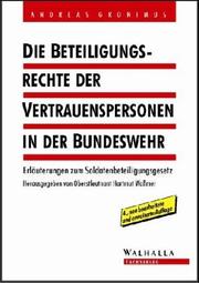 Cover of: Die Beteiligungsrechte der Vertrauenspersonen in der Bundeswehr