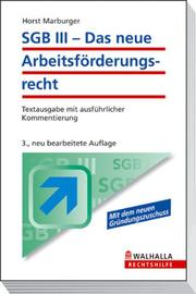 Cover of: Das neue Arbeitsförderungsrecht. by Horst Marburger