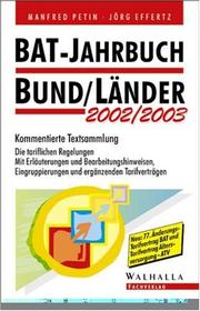 Cover of: BAT-Jahrbuch 2002/2003. Bund / Länder.