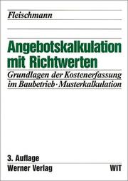 Cover of: Angebotskalkulation mit Richtwerten.