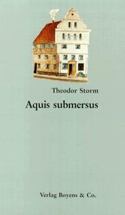 Cover of: Aquis submersus: novelle