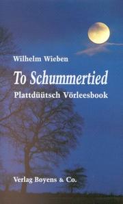 Cover of: To Schummertied. Plattdütsch Vörleesbook.