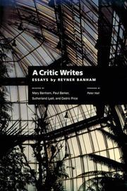 Cover of: A Critic Writes: Selected Essays by Reyner Banham (Centennial Books)