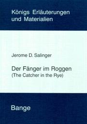 Cover of: Der Fänger im Roggen. Erläuterungen. by J. D. Salinger