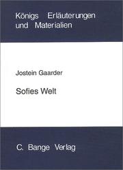 Cover of: Sofies Welt. (Erläuterungen) by Jostein Gaarder