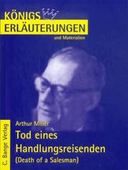 Cover of: Tod eines Handlungsreisenden. Erläuterungen und Materialien. Death of a Salesman. (Lernmaterialien) by Arthur Miller, Karl Brinkmann