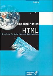 Cover of: EDV- Kompakteinstieg HTML. Grundkurs für Unterricht und Selbststudium.