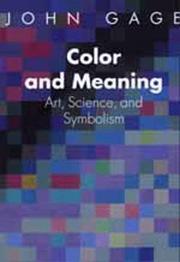 Color and meaning by Gage, John.