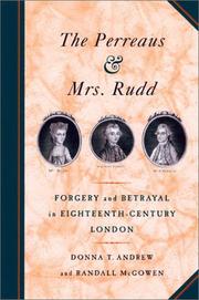 Cover of: The Perreaus and Mrs. Rudd by Donna T. Andrew