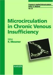 Cover of: Microcirculation In Chronic Venous Insufficiency (Progress in Applied Microcirculation) | K Messmer