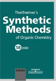 Cover of: Theilheimer's Synthetic Methods of Organic Chemistry by Alan F. Finch, Alan F. Finch