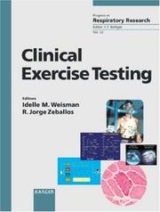Cover of: Clinical Exercise Testing (PROGRESS IN RESPIRATORY RESEARCH) by Idelle M Weisman