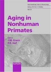 Cover of: Aging in Non-Human Primates (Interdisciplinary Topics in Gerontology) by 