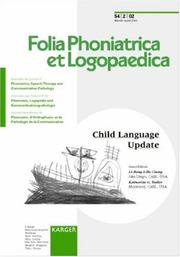 Cover of: Child Language Update (Special Issue: Folia Phoniatrica Et Logopaedica 2002, 2)