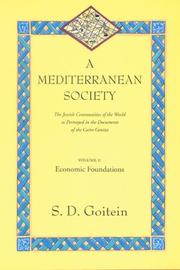 Cover of: A Mediterranean Society: The Jewish Communities of the Arab World as Portrayed in the Documents of the Cairo Geniza, Vol. I by S. D. Goitein