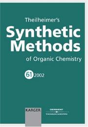 Cover of: Theilheimer's Synthetic Methods of Organic Chemistry by Alan F. Finch, Alan F. Finch