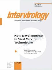 Cover of: New Developments in Viral Vaccine Technologies (Intervirology)