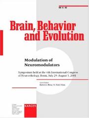 Cover of: Modulation of Neuromodulators by Karen Anne Mesce, Karen Anne Mesce