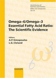 Cover of: Omega-6/Omega-3 Essential Fatty Acid Ratio by 