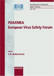 PDA/EMEA European Virus Safety Forum (Developments in Biologicals (Standardization)) by J. S Robertson