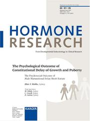 Cover of: The Psychological Outcome of Constitutional Delay of Growth and Puberty (HORMONE RESEARCH)