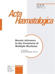 Cover of: Recent Advances in the Treatment of Multiple Myeloma: European Expert Meeting: Proceedings (Acta Haematologica: Supplement 1)