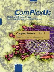 Cover of: Complex Systems: European Conference, Paris, November 2005: Selected Papers (Complexus)