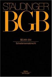 Cover of: 249-254 (Schadensersatzrecht