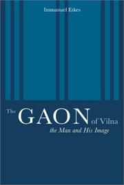 Cover of: The Gaon of Vilna by Immanuel Etkes