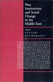 Cover of: War, Institutions, and Social Change in the Middle East by Steven Heydemann