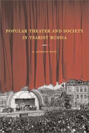 Cover of: Popular theater and society in Tsarist Russia