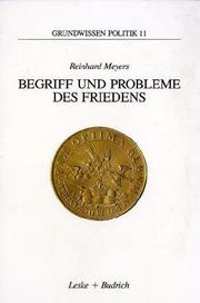 Cover of: Begriff und Probleme des Friedens.