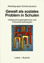 Cover of: Gewalt als soziales Problem in Schulen.